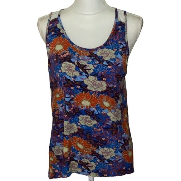 NWOT! Gilli Floral/Lace Tank Top - Picture 1 of 14
